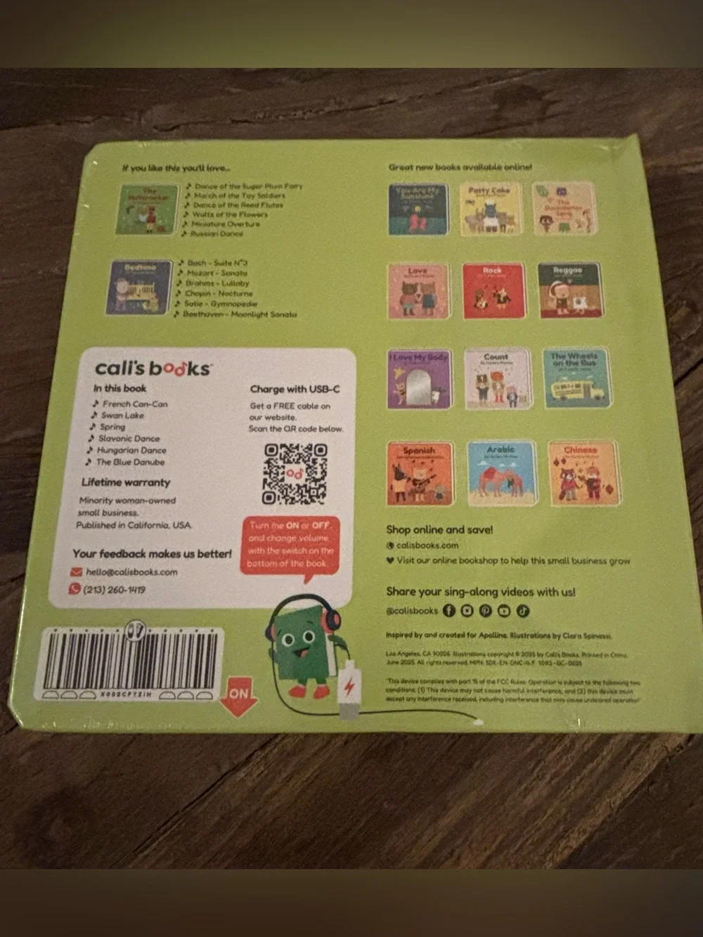 Cali’s Books Musical Board Book: Dance-Six Classical Pieces